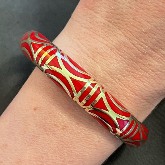 AHC Pillar bracelet; red and gold - Picture 1 of 4